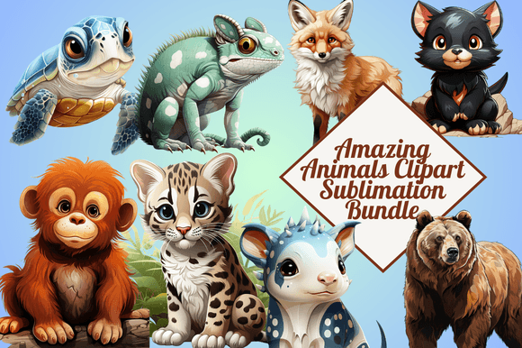 Amazing Animals Clipart Sublimation Bund: Elevating Your Creative Workflow