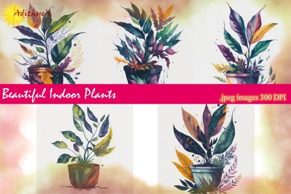 Beautiful Indoor Plants: High-Res Design Assets