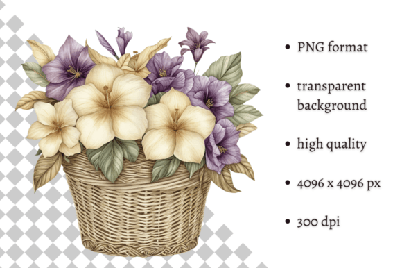Beautiful Purple Spring Flowers Clipart for Professional Design Workflows