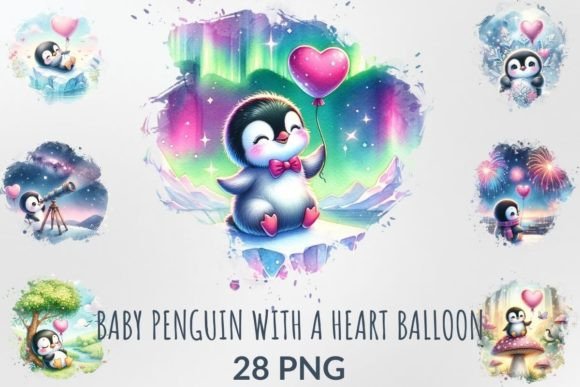 Cute Baby Penguin with a Heart Balloon: A Practical Asset Review