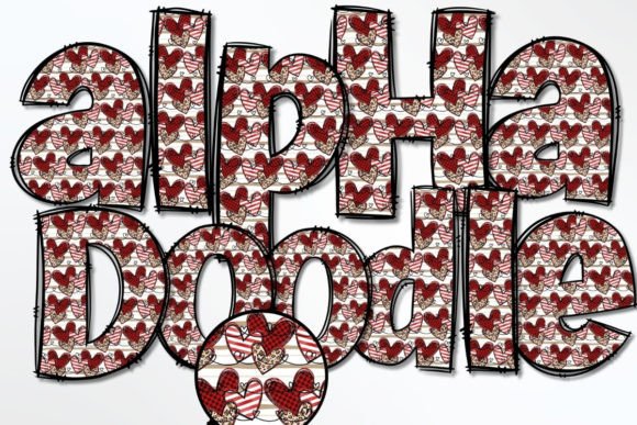 Elevating Creative Projects with the Valentines Doodle Alphabet Numbers PNG Collection