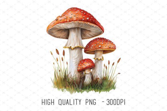 Elevating Creative Workflows with Botanical Mushrooms Sublimation Clipart