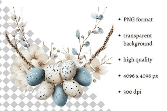 Elevating Spring Creativity with Watercolor Blue Easter Eggs Clipart