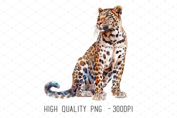 Leopard Watercolor Sublimation Clipart: A Versatile Tool for Creative Projects