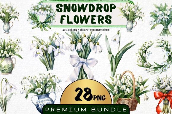 Snowdrop Flower Clipart Watercolor PNG: A Practical Asset for Digital Creators
