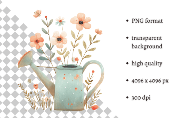 Transform Your Easter Projects with Watercolor Mint and Pink Clipart