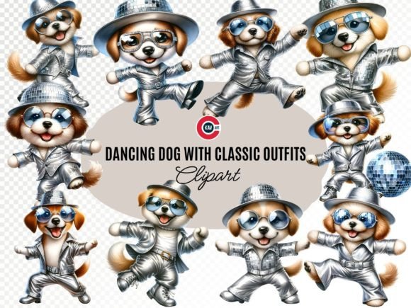 Unleashing Vintage Charm: The Rise of Dancing Dog with Classic Disco Outfits in Modern Design