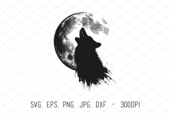 Unlocking Creative Potential with Full Moon Wolf Head Vector Clipart Svg
