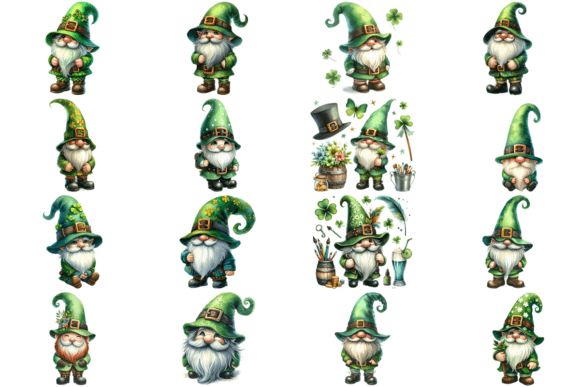 Unlocking Creativity with the 16 Watercolor St Patrick's Day Gnomes Bundle