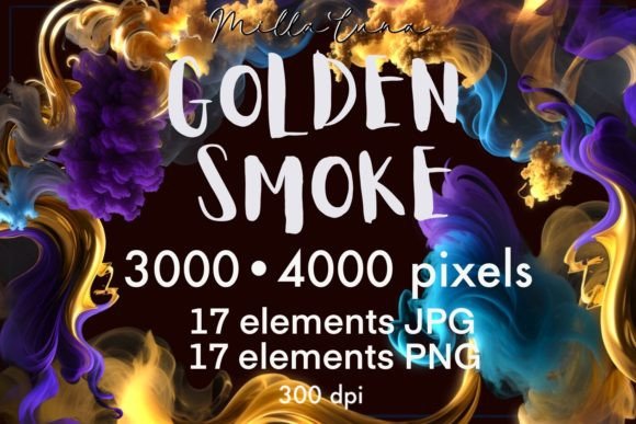 Unlocking Elegance: The Power of Smoke Golden Clipart Texture PNG JPG and Golden Smoke Assets