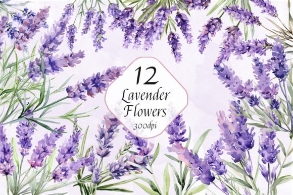 Watercolor Lavender Flowers Clipart Guide